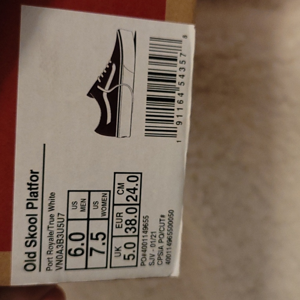 Vans Maroon Platform. Size 7.5 - image 7